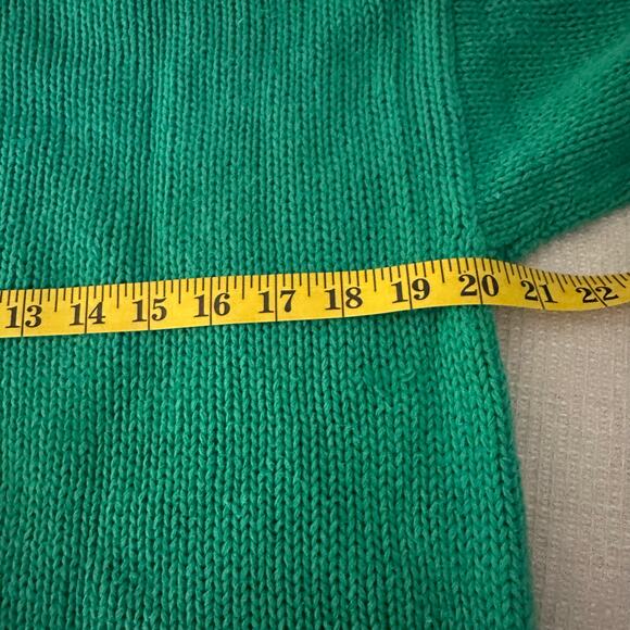 Vintage Windcrest Hand Knit Nutcracker Sweater Size L | Green Christmas Holiday - Picture 6 of 7